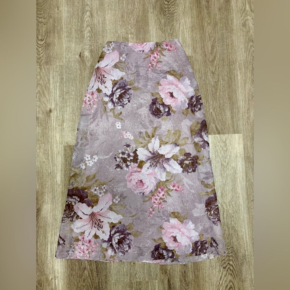 Vintage Dressbarn Floral Maxi Skirt I2
